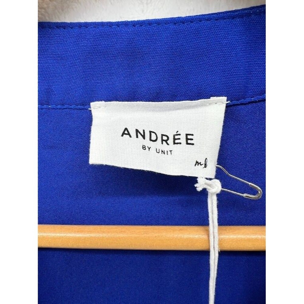 ANDREE BY UNIT Royal Blue V-Neck Flowing Dolman Tunic - Picture 2 of 5